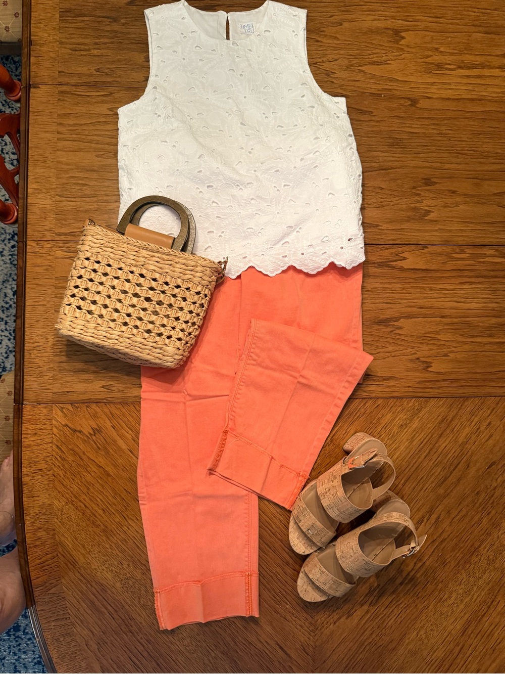 J. Jill tangerine Ankle Crop Jeans